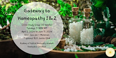Imagen principal de Gateway to Practical Homeopathy 1 & 2 Study Group!