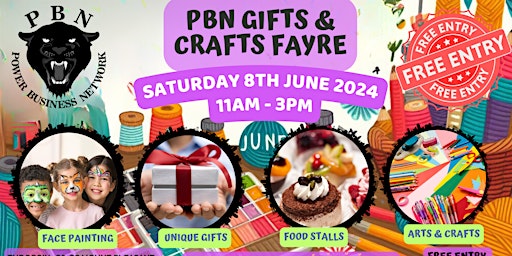 PBN Wolverhampton Gifts & Crafts  Fayre| Saturday 8th June 2024 primary image