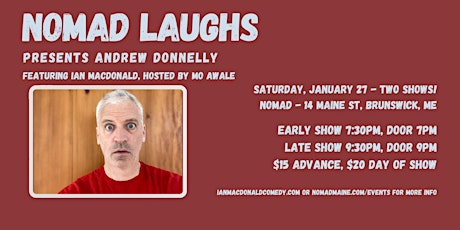 Nomad Laughs Presents Andrew Donnelly! Early Show! primary image