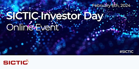 Hauptbild für 122nd SICTIC Investor Day - Online event