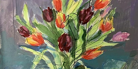 Immagine principale di Expressive Flowers in Acrylics and Mixed Media  ~ workshop with Bella Green 