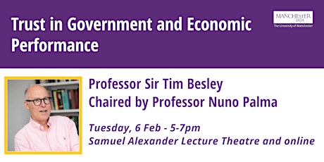 Annual Arthur Lewis Lecture - Trust in Government and Economic Performance primary image