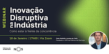 Imagem principal do evento Inovação Disruptiva na Indústria: Como estar à frente da concorrência