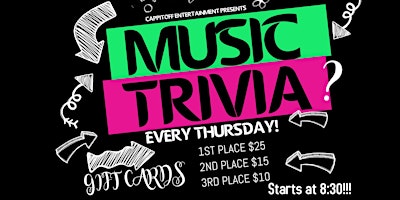 Primaire afbeelding van Thursday Music Trivia at Kilted Buffalo Birkdale