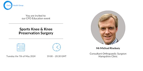 FREE CPD Education Session: 'Sports Knee & Knee Preservation Surgery'