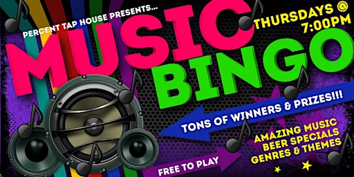Imagem principal do evento Thursday Music Bingo at Percent Tap House