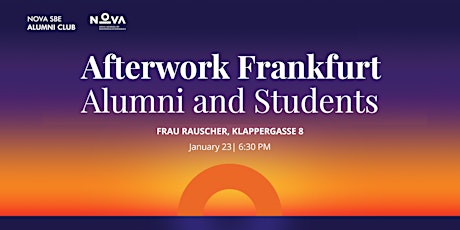 Imagen principal de Nova SBE Afterwork Alumni and students | FRANKFURT