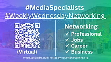 Imagem principal do evento #MediaSpecialists Virtual Job/Career/Professional Networking #Ogden