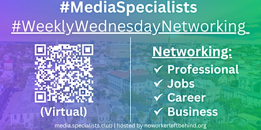 Primaire afbeelding van #MediaSpecialists Virtual Job/Career/Professional Networking #Charleston