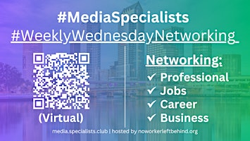 Imagem principal do evento #MediaSpecialists Virtual Job/Career/Professional Networking #Tampa