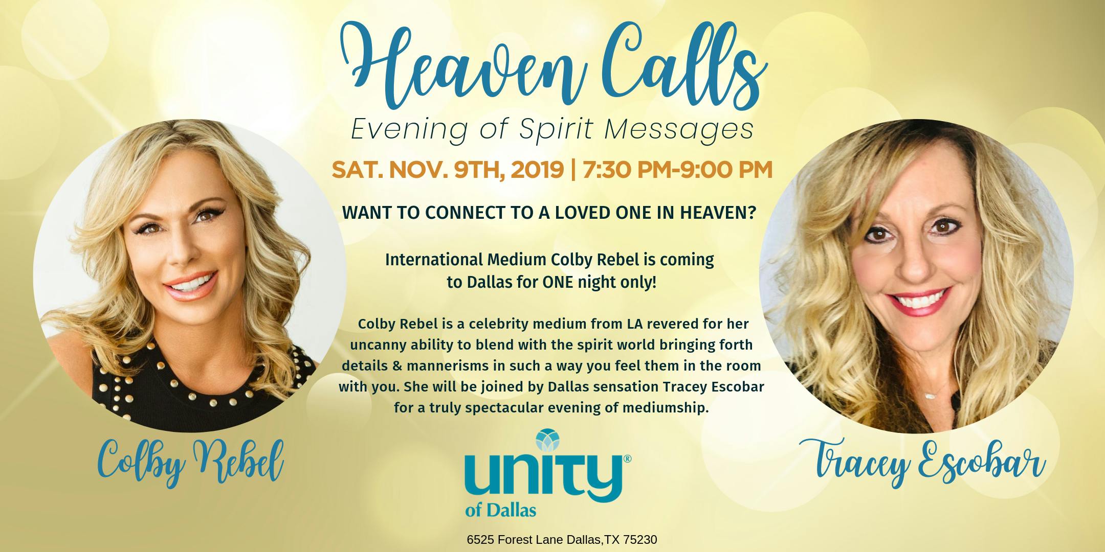 Heaven Calls-Evening of Spirit Messages/Dallas