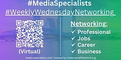 Primaire afbeelding van #MediaSpecialists Virtual Job/Career/Professional Networking #Jacksonville