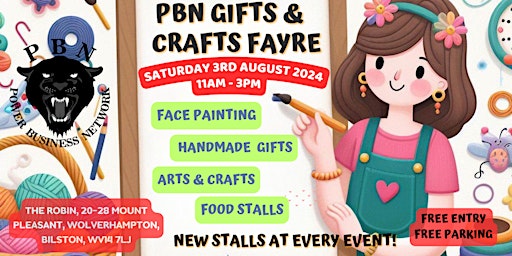 Immagine principale di PBN Wolverhampton Gifts & Crafts  Fayre| Saturday 3rd August 2024 