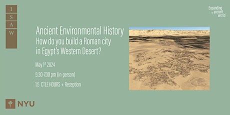 ETAW Workshop| How do you build a Roman city in Egypt’s Western Desert? primary image