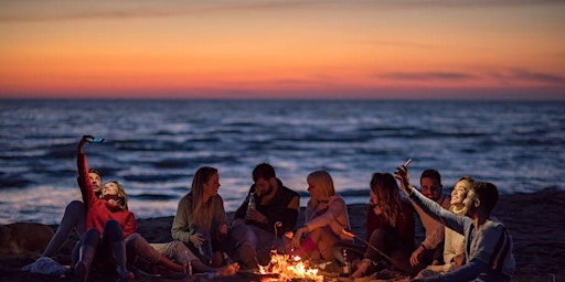 Primaire afbeelding van BEACH CAMPFIRES!  PARTY ON THE BEACH NSB FOR A GROUP OF 10