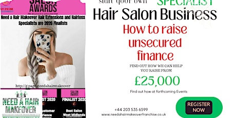 How to Raise £25k towards Specialist Salon Franchise Bristol