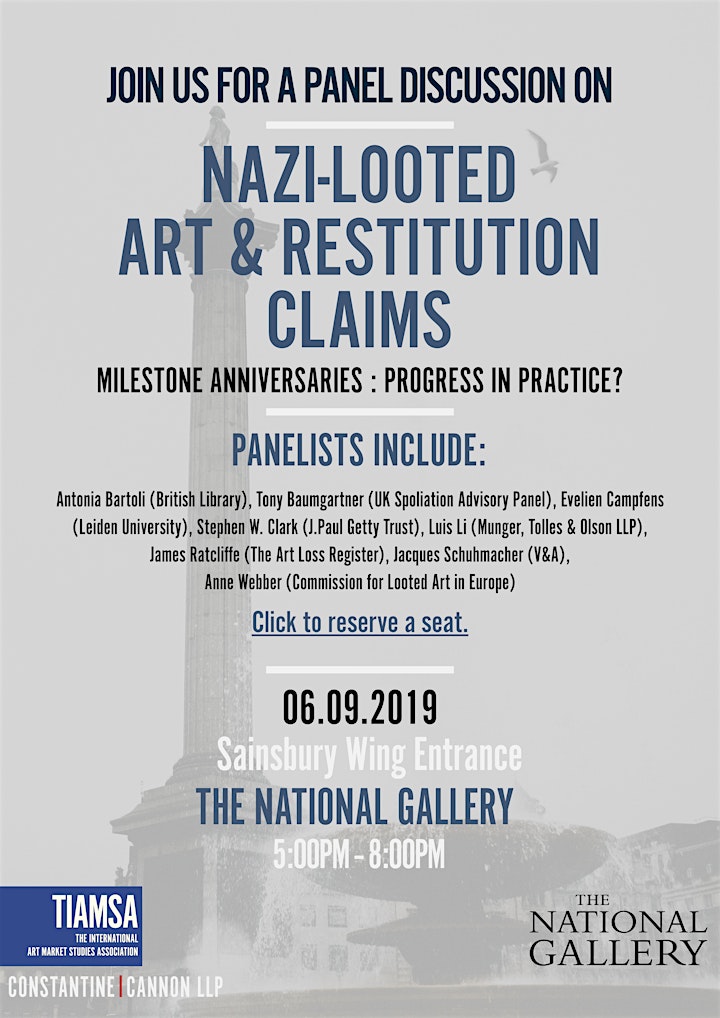 Nazi-Looted Art & Restitution Claims - Milestone Anniversaries image