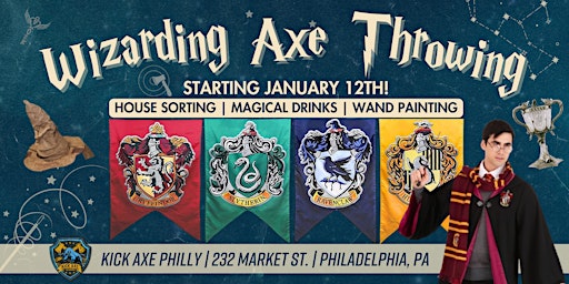 Image principale de Wizarding Axe Throwing Pop-Up  @ Kick Axe Philly!