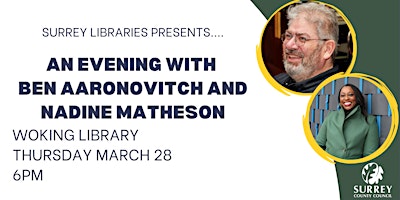 Primaire afbeelding van An Evening with Ben Aaronovitch and Nadine Matheson at Woking Library