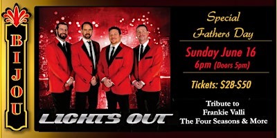 Imagem principal do evento The Hits of Frankie Valli & Four Seasons: Fathers Day Special