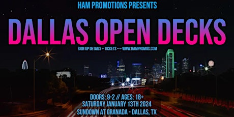 Dallas Open Decks - 1/13/24 primary image