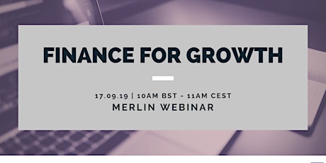MERLIN ICT Webinar: Finance for Growth  primary image