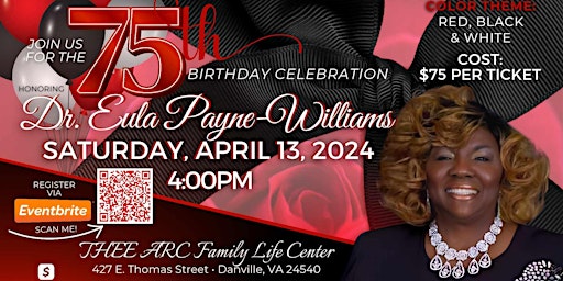 Imagem principal de Dr. Eula Williams 75th Birthday Gala