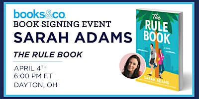 Imagen principal de Sarah Adams "The Rule Book" Book Discussion & Signing Event