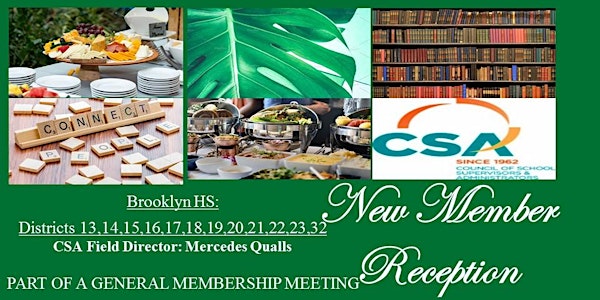 New Member Reception- Registration is for NEW MEMBERS ONLY