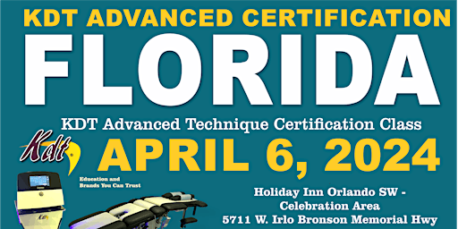 Primaire afbeelding van KDT ADVANCED CERTIFICATION SEMINAR - APRIL 6, 2024