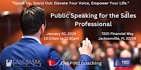 Primaire afbeelding van Public Speaking for Sales Professionals