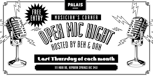 Musician's Corner: Open Mic Night (Last Thursday of Every Month) primary image
