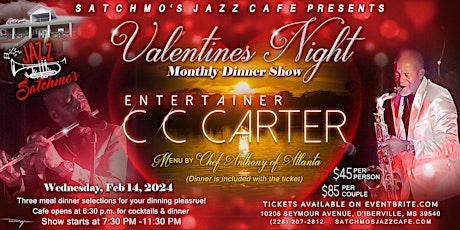 C C CARTER! A Valentines Night “Monthly Dinner Show” primary image