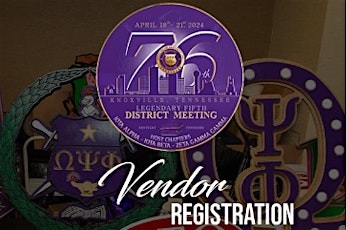 76th Fifth District Meeting -- Vendors Registration