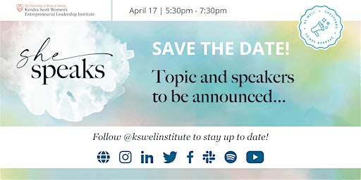 SHESpeaks: Save the Date primary image