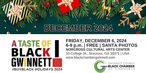 Imagem principal do evento A Taste of Black Gwinnett Vendor - December - 2024