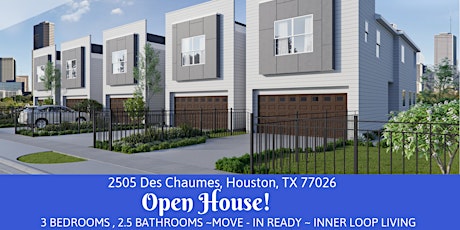 Open House - 2505 Des Chaumes, Houston, TX 77026 primary image
