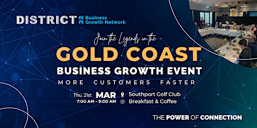 Primaire afbeelding van District32 Business Networking Gold Coast -  Legends - Thu 21 Mar