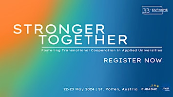 Stronger Together | EURASHE 33rd Annual Conference primary image