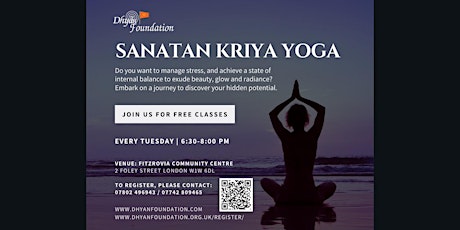 Sanatan Kriya Yoga FREE weekly sessions London