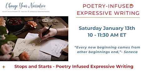Image principale de Copy of Poetry-Infused Expressive Writing - January 2024