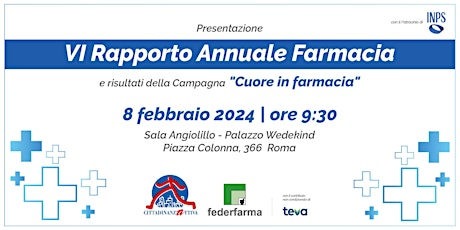 Hauptbild für VI  Rapporto Annuale Farmacia - Campagna 'Cuore di donna in Farmacia'