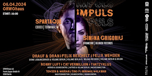 Hauptbild für IMPULS by Volume Berlin W/ Spartaque & Simina Grigoriu and many more