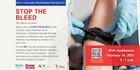 Stop the Bleed - February 14 (rescheduled from January 10)  primärbild