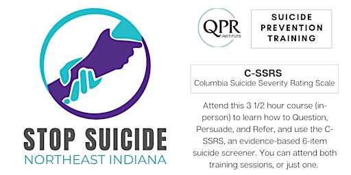 QPR and/or C-SSRS Suicide Prevention Training (in-person)