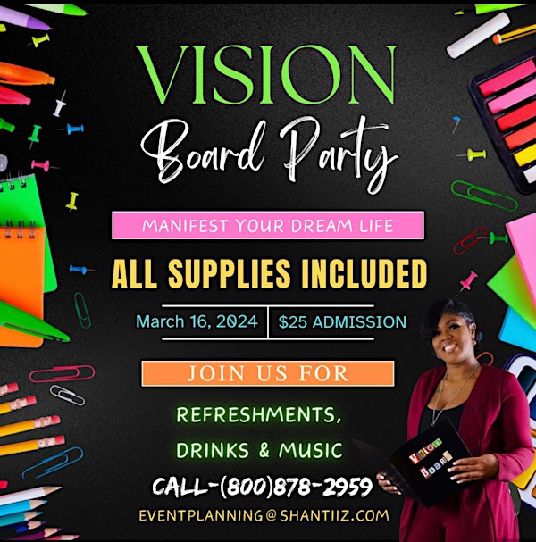 Vision Board Party! Tickets, Sat, Mar 16, 2024 at 12:00 PM