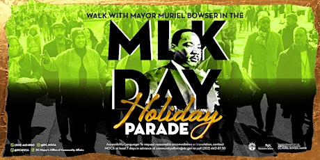 Primaire afbeelding van Walk with Mayor Muriel Bowser in the MLK Holiday Parade