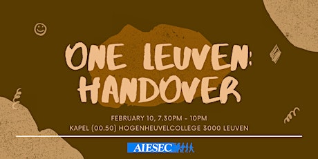 Image principale de One Leuven: Handover AIESEC in Leuven