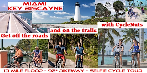 Imagen principal de Miami/Key Biscayne, Florida Bikeway Tour - a Smart-Guided Selfie Cycle Tour