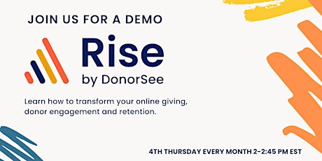Webinar: Join us for a Demo of Rise by DonorSee